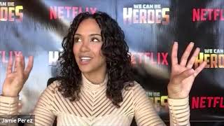 Actress Jamie Perez talks filming We Can Be Heroes video