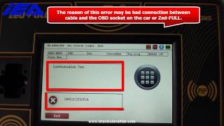 "File Closed", "Unsuccessful"  Errors on Zed-FULL screen during OBD Applications
