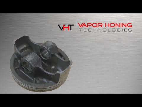Vapor honing off carbon build up on piston - Vapor Honing Technologies