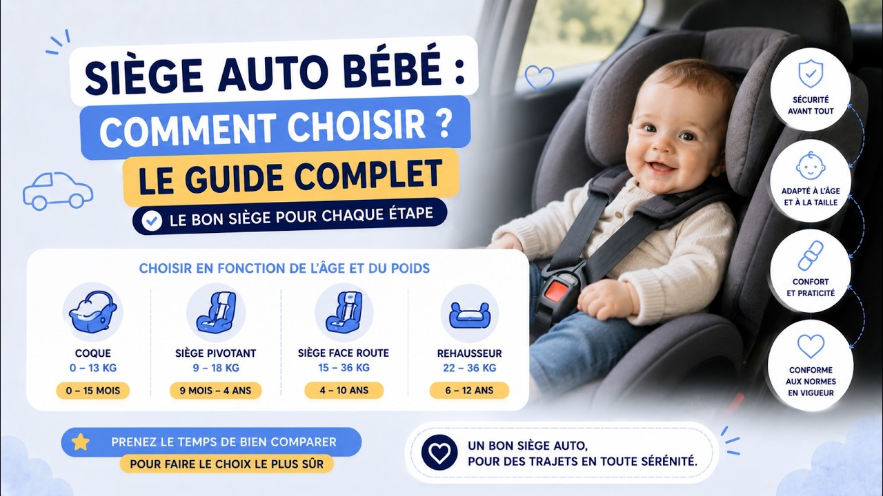 Siège auto bébé : comment choisir de 0 à 4 ans (i-Size R129)