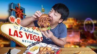 ALL YOU CAN EAT BBQ in Las Vegas! BIGGEST Burger EVER!