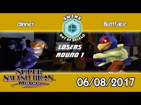 Swine Out of Shield 3 - dinner (Sheik) vs YTS Buttface - SSBM Losers R1