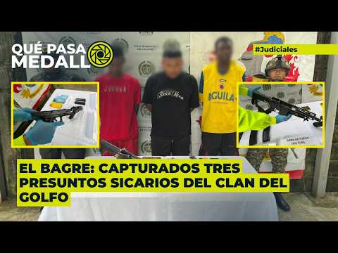 El Bagre: capturados por la policía tres presuntos sicarios del Clan del Golfo