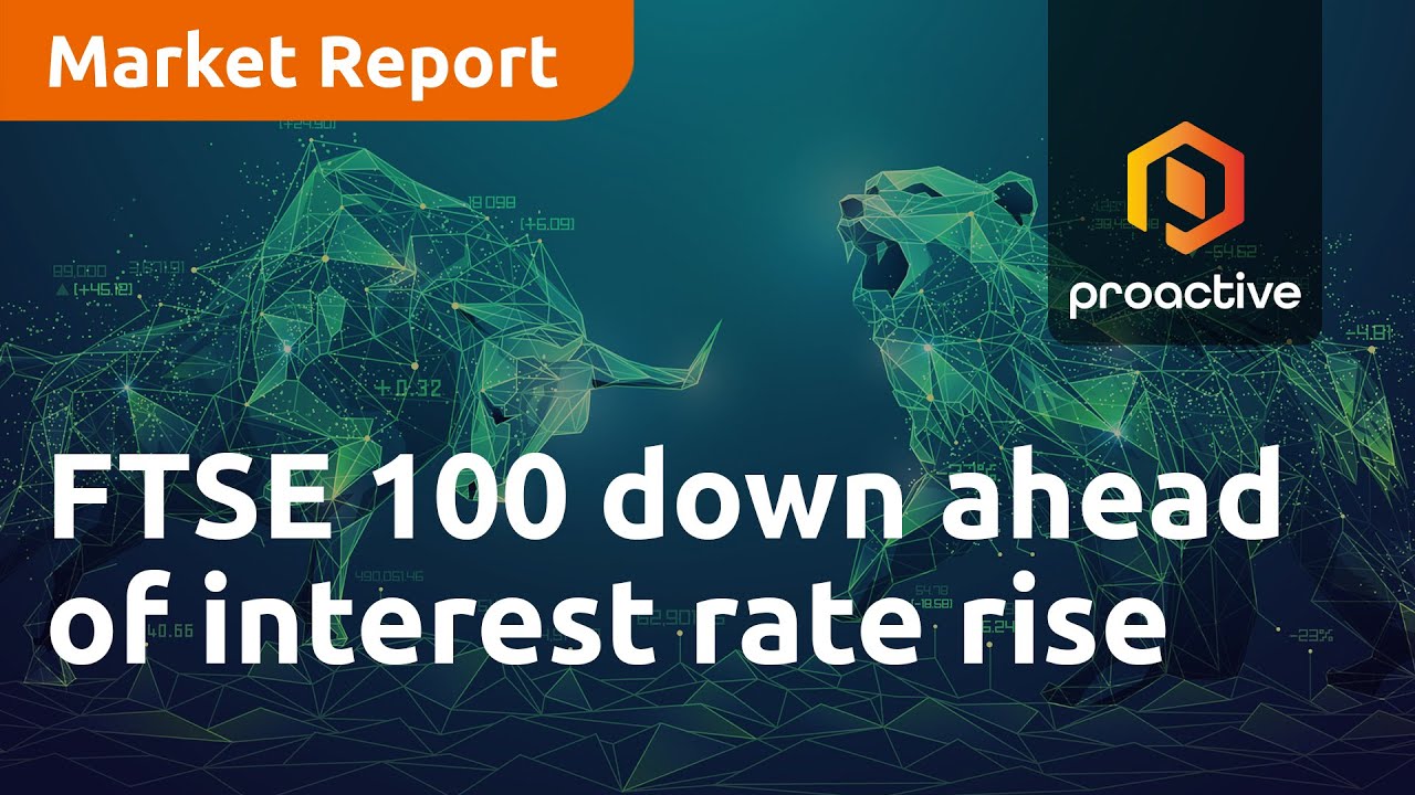 FTSE 100 down ahead of interest rate rise - Market Report
