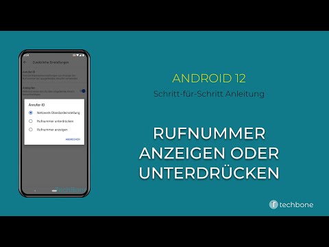 Rufnummer anzeigen/unterdrücken [Android 12]