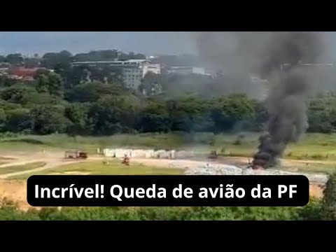 Avião da PF cai no Aeroporto da Pampulha e deixa 2 mortos; vídeo
