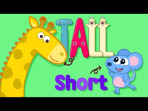 Tall and short song for kindergarten ! kids nursery rhymes with Monster ABC