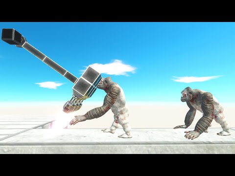 GIANT JET HAMMER DROPS UNITS OFF THE BRIDGE | ANIMAL REVOLT BATTLE SIMULATOR