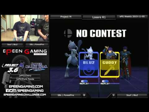 ePG Weekly - Souf | Blu2 (Mewtwo) Vs. SBL | ForestFire (Ike) (Losers R1) - Project M
