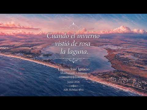 Laguna José Ignacio Maldonado-Uruguay. Cuando el invierno vistió de rosa la laguna.