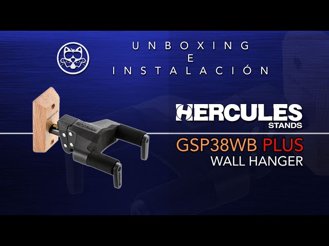 Vídeo relacionado con HERCULES Stands, HCGSP-38WBK+, Colgador de pared para guitarra, GSP38WBK-PLUS