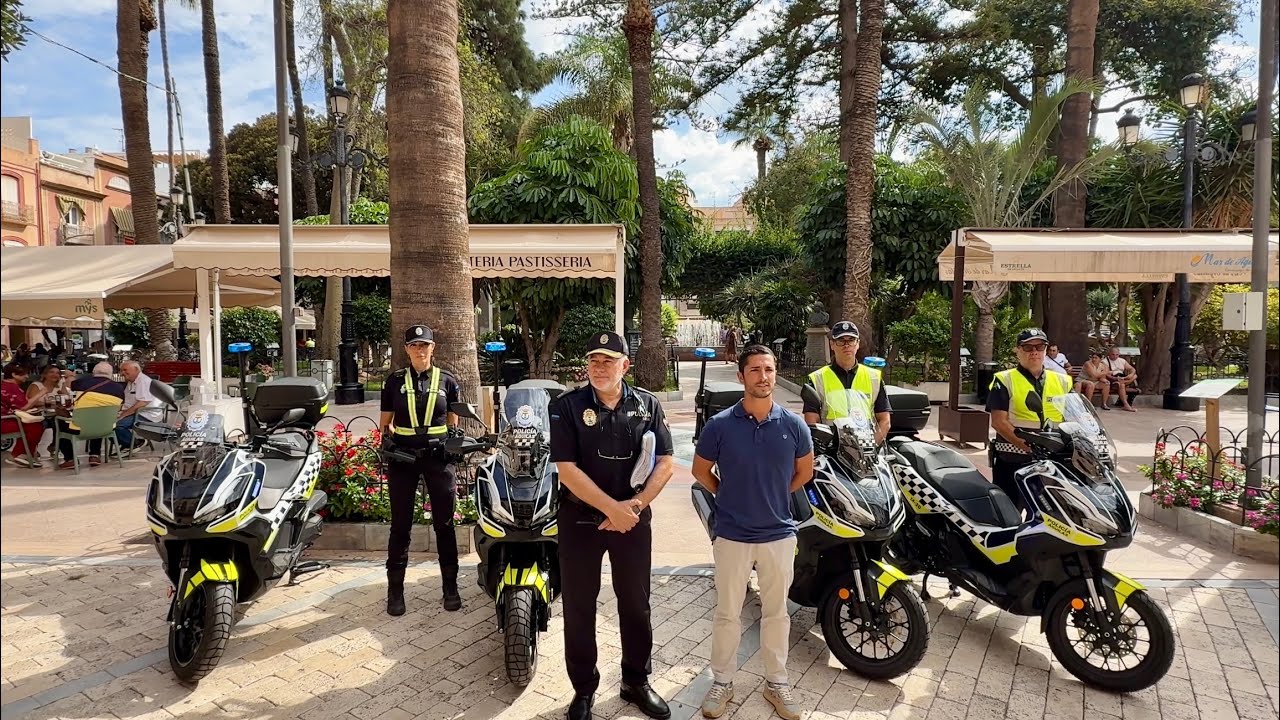 Cuatro nuevas motocicletas se incorporan al parque móvil de la Policía Local de Águilas
