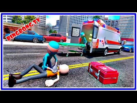 Stickman Ambulance  Rooftop Stunts | Rescue Ambulance Simulator Games | Android Gameplay