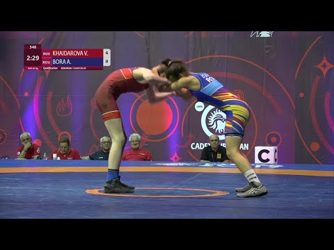 Qual. WW - 40 kg: V. KHAIDAROVA (RUS) v. A. BORA (ROU)