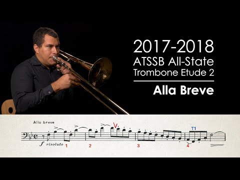 2017-2018 ATSSB All-State Trombone Etude 2 - Alla Breve