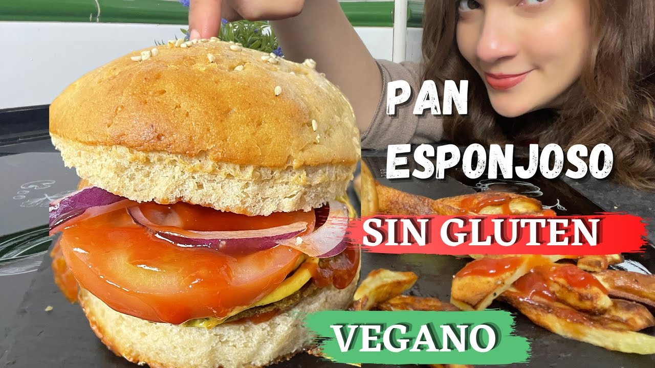 Aprende cómo hacer Pan sin gluten , vegano para hamburguesa + receta carne vegana