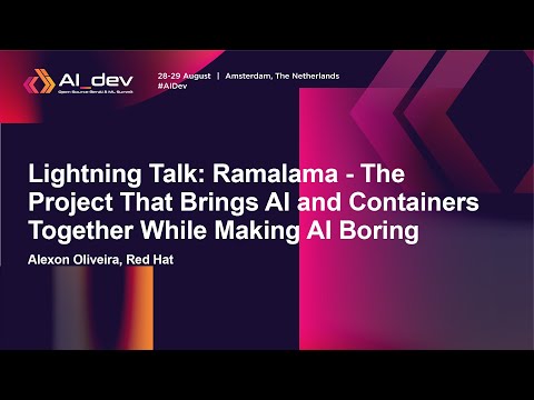Lightning Talk: Ramalama - The Project That Brings AI and Containers Together Whi... Alexon Oliveira