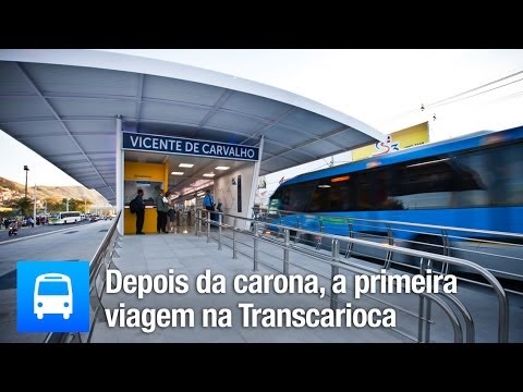 Depois da carona, a primeira viagem na Transcarioca | Cidade Olímpica