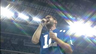 Josh Kaufman sings Nationa Anthem at Colts VS Eagles