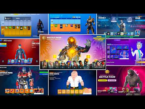 Evolution of Fortnite Battle Pass (Chapter 1 Season 2 - Chapter 7 Season 1)
