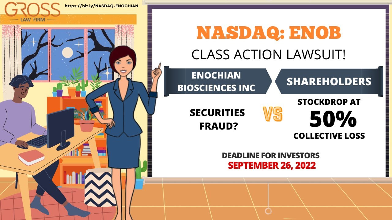 Enochian BioSciences Class Action Lawsuit ENOB | Deadline September 26, 2022