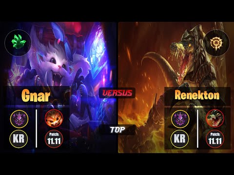 Master GNAR [Grasp of the Undying] (Top) VS  RENEKTON - Master KR Patch 11.11