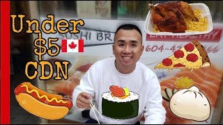 Top 5 Cheap Eats in Vancouver, BC  Canada 4K