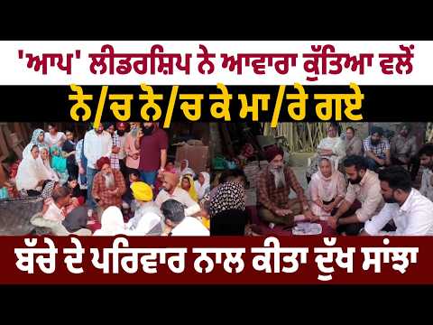 'AAP' Leadership ਨੇ ਆਵਾਰਾ ਕੁੱਤਿਆ ਵਲੋਂ ਨੋ/ਚ ਨੋ/ਚ ਕੇ ਮਾ/ਰੇ ਗਏ ਬੱਚੇ ਦੇ ਪਰਿਵਾਰ ਨਾਲ ਕੀਤਾ ਦੁੱਖ ਸਾਂਝਾ