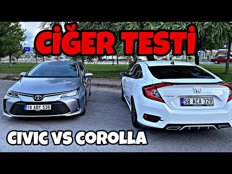 Performans Kiyaslaması | Toyota Corolla vs Honda Civic | Hızlanma Fren Testi | Otomobil Günlüklerim
