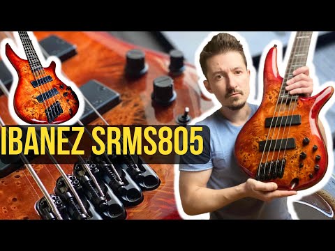Ibanez SRMS805 Bass Workshop Multi-Scale Soundgear 2018 - Present - 2 Color Sunburst image 7