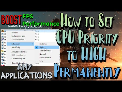 How to Set HIGH Cpu Priority Any App or Games - Quick Tutorial