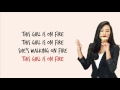 Glee - Girl on fire (lyrics) 
