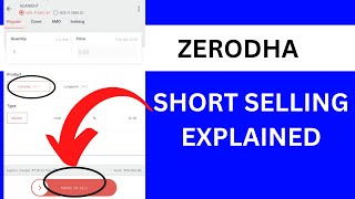 How to do Intraday Short Selling in Zerodha? | Short Selling in Zerodha | Short Selling Tutorial