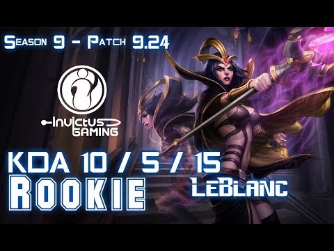 IG Rookie LEBLANC vs ZOE Mid - Patch 9.24 KR ranked
