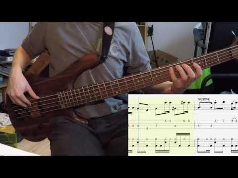 GrooveCell - Bass & Drum Grooves - funk_0002 (Video & Score) - 95 bpm - 4/4
