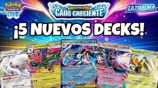 5 NUEVOS DECKS PARA CHAOS RISING! / CAOS CRECIENTE! [ POKEMON TCG LIVE ] [ STANDARD ]