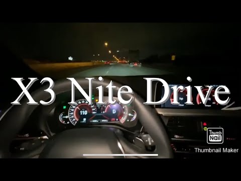 2019 BMW X3 30i test drive at night (POV)