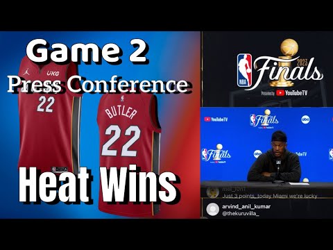 Finals 2023 press conference after Heat steals a Victory @ Nugget’s home stadium