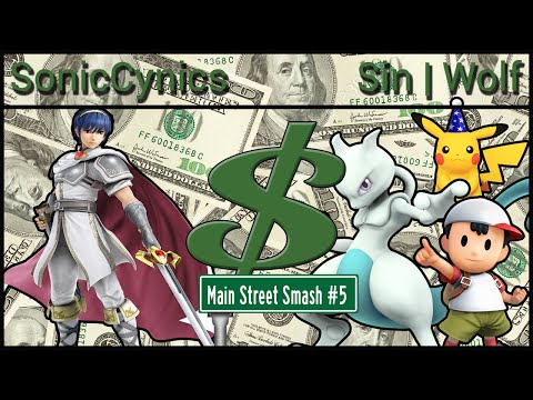Money Match! (MSS#5) SonicCynics (Marth) VS Sin | Wolf (Ness/Mewtwo/Pikachu)