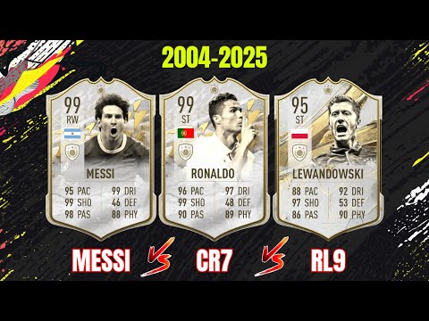 Messi vs Ronaldo vs Lewandowski FIFA EVOLUTION | FIFA 04 - EA FC 25