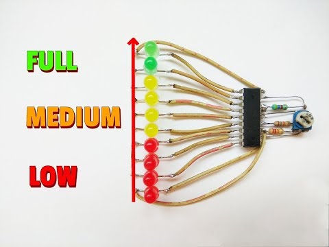 How To Make Battery Full/Battery Low Indicator Circuit..Simple 12V Battery Level Indicator Circuit.. Video