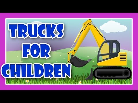 Trucks For Children, Backhoe Excavator, Dump Trucks, Construction Trucks For Children #2
