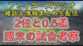 【ファイターズラジオ】9/17 雑談＆情報まとめ 2位攻防戦勝利！対戦成績12勝12敗1分5分で0.5差に迫る！ 週末はオリックス3連戦 勝利のポイントは？試合考察