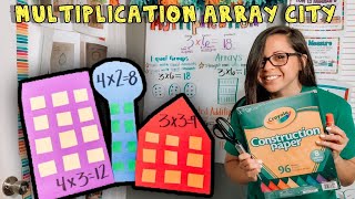 Multiplication | Arrays | Array City Craftivity |Teacher Life