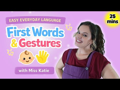 First Words & Gestures for Babies | Daily Routines & Signs with Miss Katie