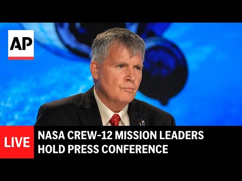 Video Thumbnail: LIVE: Crew-12 mission leaders hold press conference ahead of space station launch