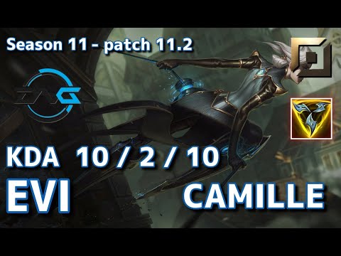 【韓国サーバー/M1/Duo Steal】DFM Evi カミール(Camille) VS ナー(Gnar) TOP - Patch11.2 KR Ranked【LoL】