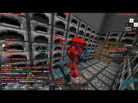 SagePvP Squads SOTW | INSANE SPLEEF TRAP GETS TONS OF LOOT + SOTW PVP!