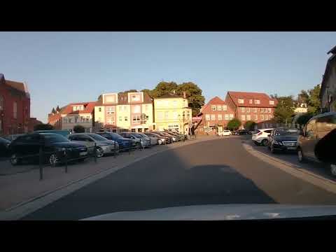 DRIVING IN GERMANY. Rehna. Mecklenburg-Vorpommern.