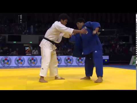 Judo Grand Prix Dusseldorf 2015 Semifinal -100kg HAGA Ryunosuke (JPN) vs. CHO Guham (KOR)
